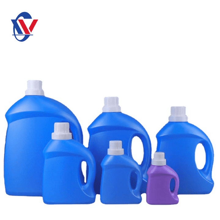 Botella de detergente de lavandería de plástico